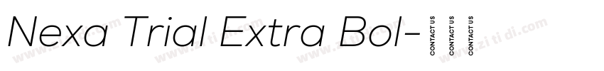 Nexa Trial Extra Bol字体转换